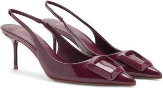 Mango Slingback Pointed Toe Pump in Burgundy at Nordstrom, Size 8.5Us
