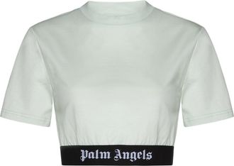 Palm Angels Logo Tape Crop T-shirt