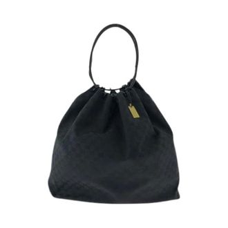 Gucci Pre-owned Bucket Bags, female, Black, Size: ONE SIZE Pre-owned Canvas gucci-bags
