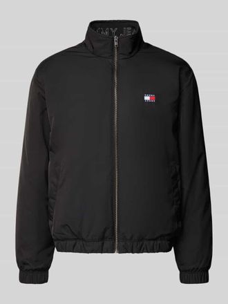 Tommy Jeans Relaxed Fit Bomberjacke mit Stehkragen in Black, Größe XXL