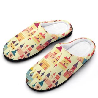 Generic Magic Kingdom Castles Womens Slippers Warm House Slippers Indoor House Shoes with Anti-Skid Rubber Sole