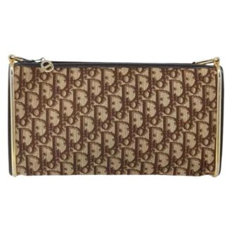 Dior Pre-owned Clutches, female, Brown, Size: ONE SIZE Pre-owned Trotter shoulder bag