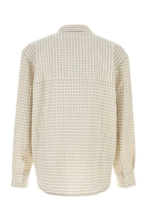 S&eacute;fr Mens Embroidered Cotton Blend Wed Shirt Subbeiche Camicie
