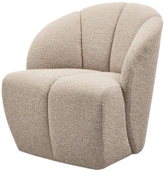 De Eekhoorn Drehbarer Design Sessel Mojo, Bouclé Beige