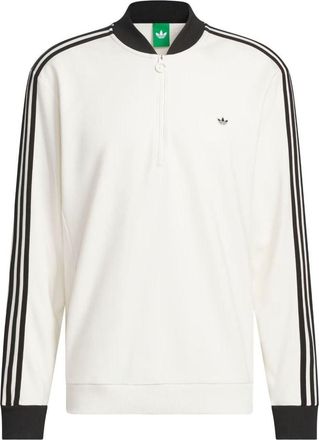 adidas 3-Stripe Half-Zip Sweatshirt Asia Sizing Chalk White Black KS5735