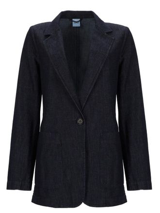 Aspesi Dark Denim Notch Lapel Cotton Jacket