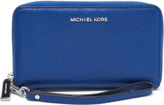 Michael Kors Portemonnee met rits en logopatch - Blauw