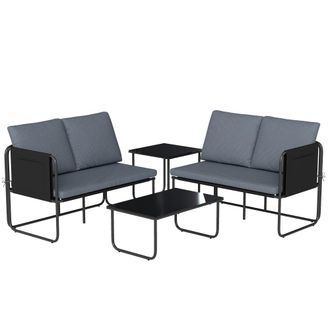 OUTSUNNY Muebles de jard&iacute;n 113x64x71 cm gris