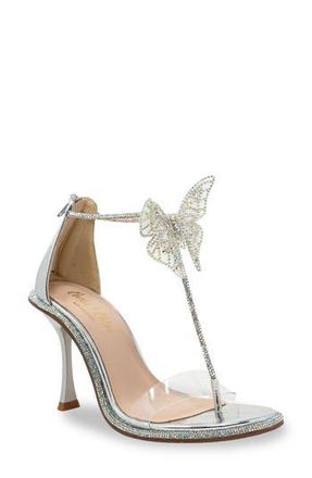 Chase + Chloe by Intouch Footwear Rhinestone Butterfly Sandal in Silver Metallic at Nordstrom Rack, Size 7.5