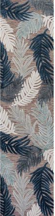 Jonathan Y Designs Montego High-Low Tropical Palm Indoor/Outdoor Area Rug in Brown/navy/ivory at Nordstrom, Size 3Ft 0In X 5Ft 0In