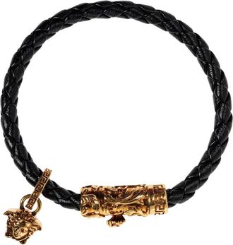 Versace Bracciale intrecciato Medusa - Nero