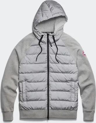 Canada Goose Chandail &agrave; capuchon et fermeture &eacute;clair pleine longueur HyBridgeMD Huron (Hommes, Stone Heather, TTG)