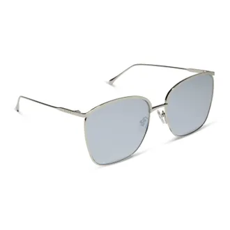 DIFF Eyewear Womens Vittoria Sunglasses In Silver + Silver Mirror