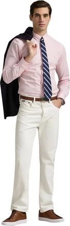 Ralph Lauren Overhemden, Heren, Veelkleurig, M, Katoen, Fitted Vichy Stretch Poplin Shirt