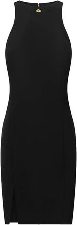Amiri halter-neck logo-detail mini dress - women - Polyester/Spandex/Elastane - 38 - Black