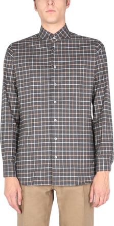 Lardini Grey Regular Check Shirt