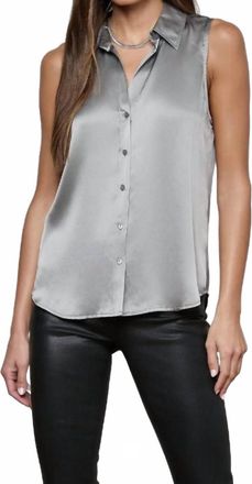 L'agence Emmy Sleeveless Blouse In Gray