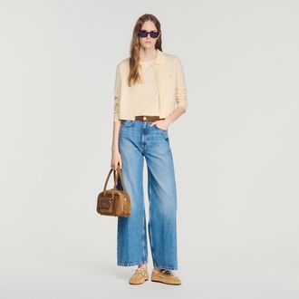 Sandro Cardigan with shirt collar