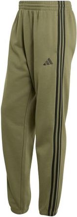 adidas Essentials 3-Stripes Fleece Tapered Cuffed Pants Trainingshose f&uuml;r Herren | oliv