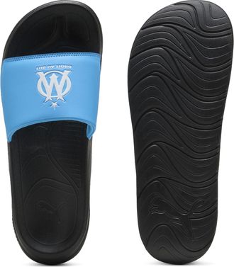 Puma Ciabatte Softride Teamcat Olympique de Marseille unisex, Scarpe, Blu, 40.5