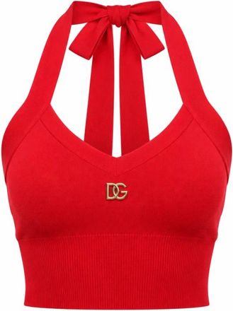 Dolce & Gabbana Canotta in lana - - Tops - Donna - Rosso - L