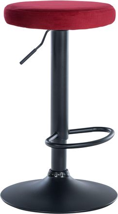Clp Clp - Taburete De Bar Ponte Tapizado En Terciopelo Rojo Negro
