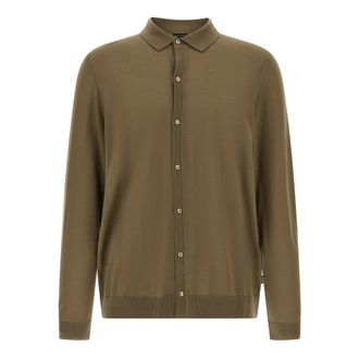 HUGO BOSS Truien & Vesten, Heren, Groen, M, Wol, Helbert Poloshirt