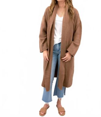 HYFVE Womens On Trend Duster Sweater In Brown