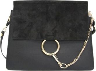 Chloé Pre-owned Cross Body Bags, female, Black, Size: ONE SIZE Pre-owned Leather Shoulder Bag