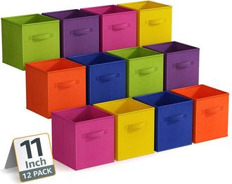 Sorbus 11In 12 Pack Fabric Storage Bins