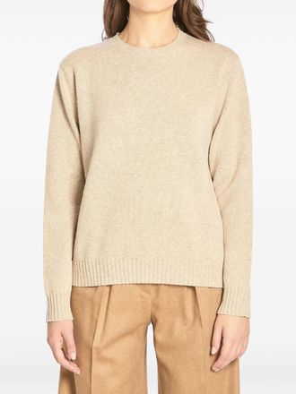 Max Mara crew-neck cashmere sweater - women - Cashmere - L - Neutrals