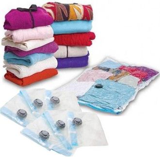 Trade Shop Trade Shop - 5 Sacchetti Buste Sottovuoto 50x60cm Salva Spazio Per Abiti Lenzuolo Biancheria