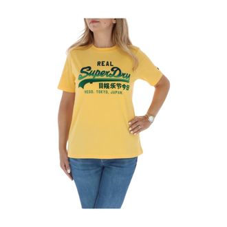 Superdry Mujer, Camisetas, Amarillo, Talla: M
