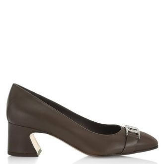 Ferragamo Rei 55 Block Heel Pumps, Size 7 C