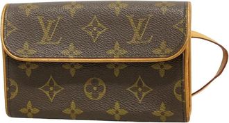 Louis Vuitton Pre-owned Clutches, female, Brown, Size: ONE SIZE Pre-owned Pochette Belt Bag Monogram Canvas