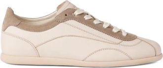 Brunello Cucinelli Kalfsleer en su&egrave;de sneakers - Heren - Sneakers - Beige - 41 EU - Leer - Schoenen