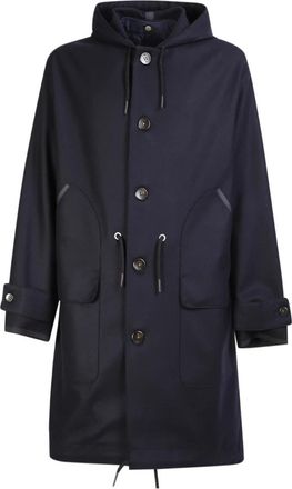 Pantaloni Torino Blauwe Driekwartjas Wintermode - Heren - Trenchcoats - Blauw - XL - Jassen