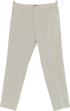 Dondup Tailored Light Green Cotton-Blend Pants