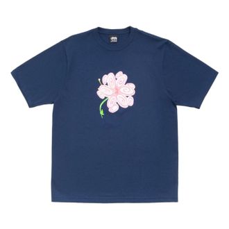 St&uuml;ssy S Flower T-Shirt Navy 1905189-NAVY
