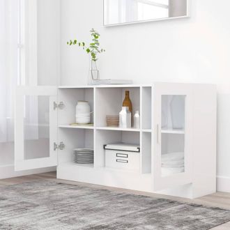 Berkfield Home Vitrine Cabinet White 120x30.5x70 cm Engineered Wood