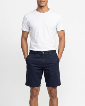 Brunello Cucinelli Mens Navy Tailored Cotton Shorts