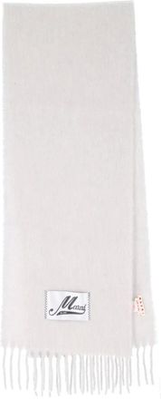Marni Accessoires, Dames, Grijs, ONE Size, Geborstelde Alpaca Sjaal
