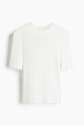 H&M Pima Cotton T-shirt in White at Nordstrom, Size Small