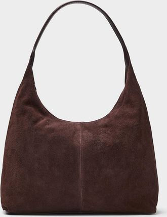 Simons Womens Minimalist suede hobo bag Exclusive collection from Italy