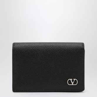 Valentino Garavani VLogo bifold card wallet in black leather