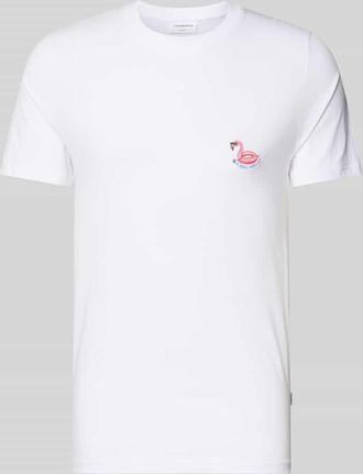 Lindbergh Lindbergh T-Shirt mit Stitching und Rundhalsausschnitt in Weiss, Gr&ouml;&szlig;e XXXL