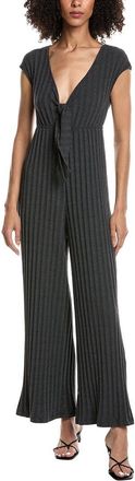 Project Social T Lowa Tie Front Rib Jumpsuit