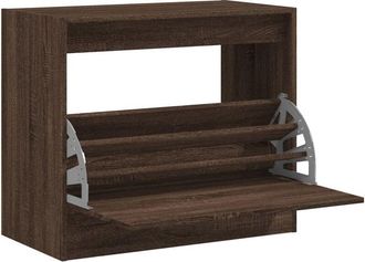 vidaXL Vidaxl - Zapatero de madera de ingeniería marrón roble 80x42x69 cm