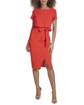 Kensie Crepe Scuba Midi Dress