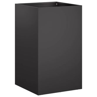 vidaXL Macetero De Jard&iacute;n Negro 30 X 30 X 40 Cm Acero Laminado En Fr&iacute;o Vidaxl